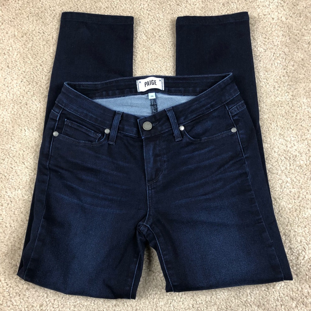 Paige SKYLINE ANKLE PEG Denim Jeans Skinny Dark